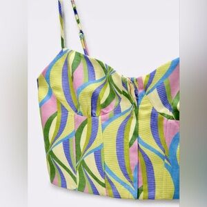 Zara wavy print crop top